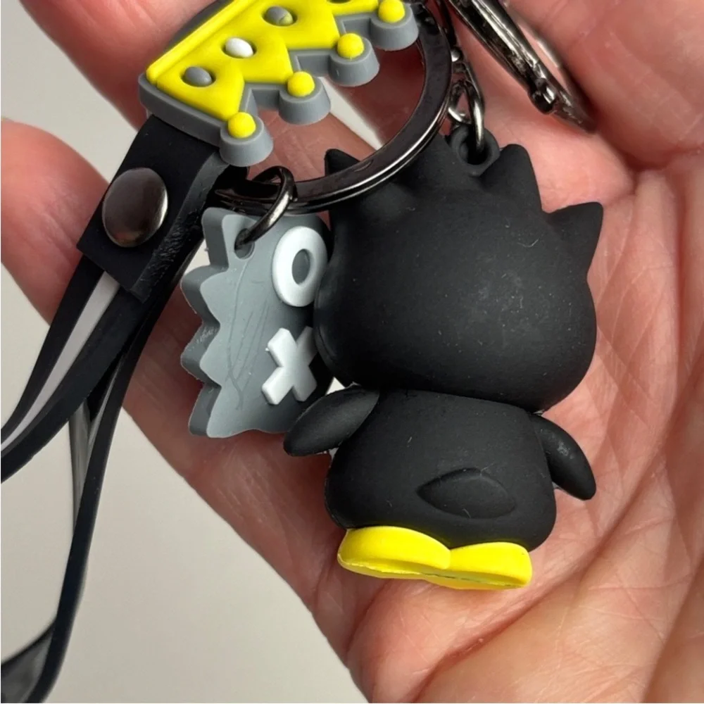 Sanrio Badtz-Maru Black and Yellow Character Keychain/Backpack Charm